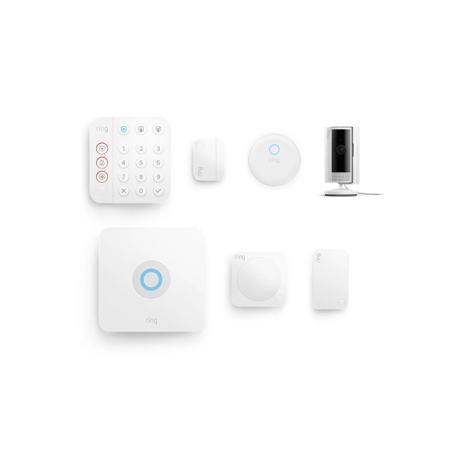 Inside Home Basic Kit (Indoor Cam + Alarm Security Kit, 5-Piece + Alarm Flood & Freeze Sensor)