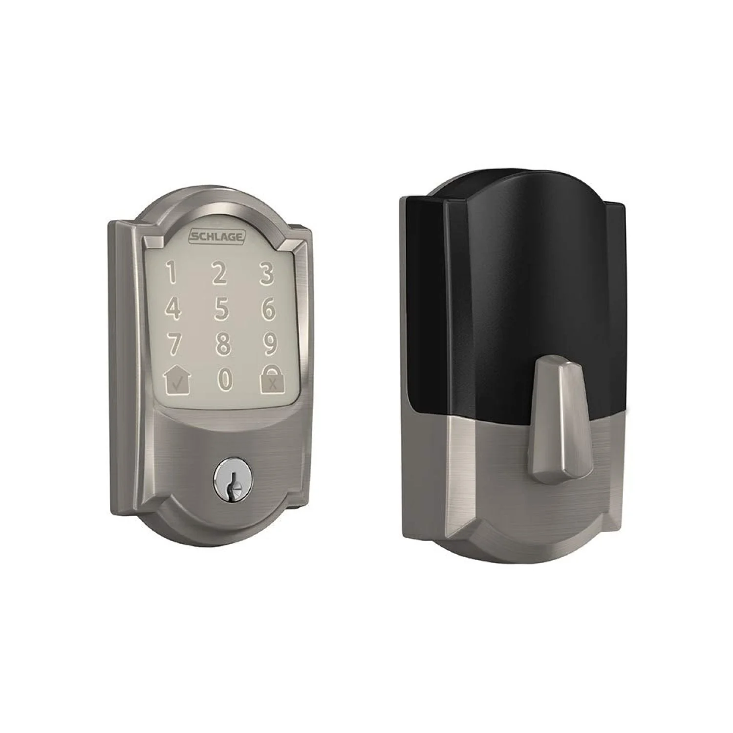 Schlage Encode Smart WiFi Deadbolt with Camelot Trim (for Works with Ring Video Doorbells and Cameras)