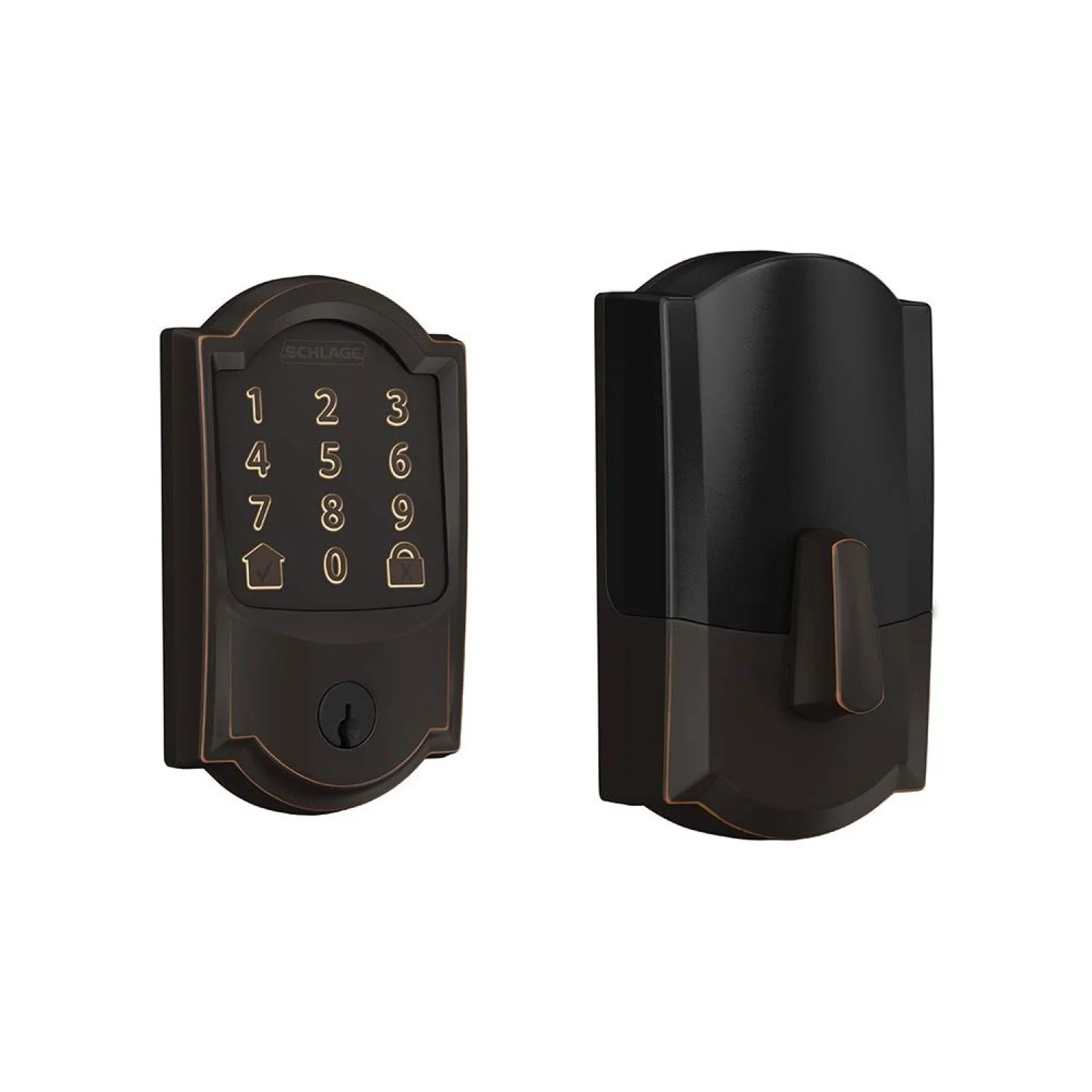 Schlage Encode Smart WiFi Deadbolt with Camelot Trim (for Works with Ring Video Doorbells and Cameras) - Image 2