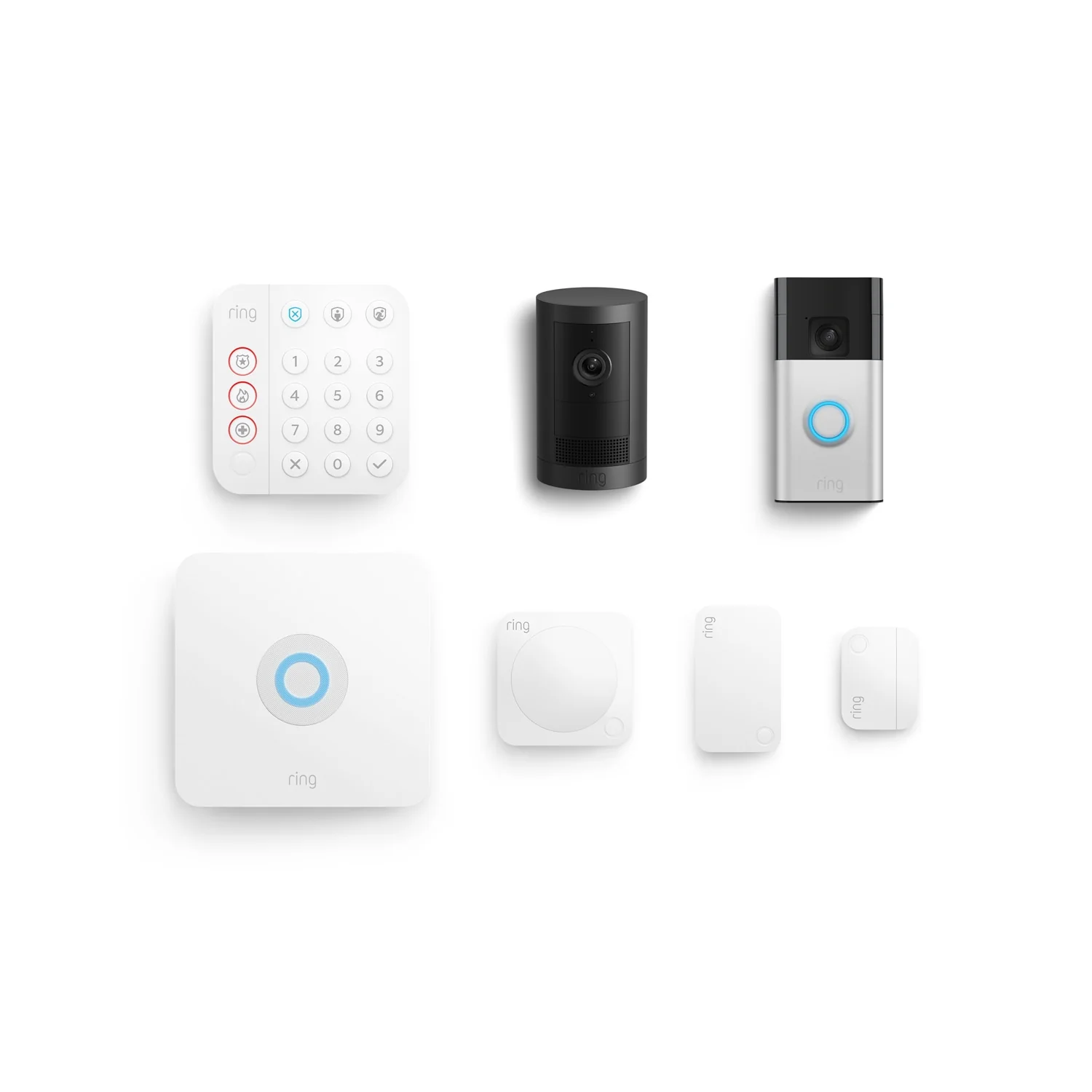 Whole Home Basic Kit (Outdoor Cam Plus Battery + Battery Doorbell + Alarm Security Kit, 5-Piece) - Image 2